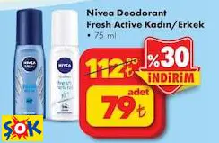 NİVEA DEODORANT FRESH ACTİVE KADIN/ERKEK 75 ML NİVEA DEODORANT FRESH ACTİVE KADIN/ERKEK 75 ML